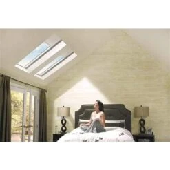 VELUX GGL CK01 2070 White Painted Laminated Centre Pivot Roof Window 55x70cm -Build4less Shop velux ggl 2062 white painted triple glazed noise reduction centre pivot roof window 55x118cm 4 43b37745 41f4 4ed4 b5bd 7415c83dbc2c