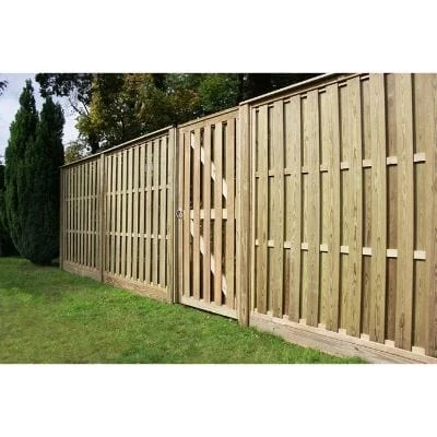 Level Top Hit And Miss Fence Panel Vertical Boards - All Sizes 1 Level Top Hit And Miss Fence Panel Vertical Boards - All Sizes