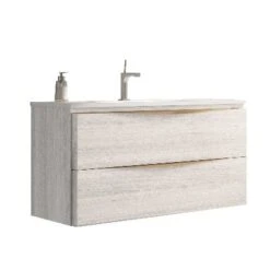Aqua Vogue 2 Drawer Wall Hung Vanity Unit - All Sizes