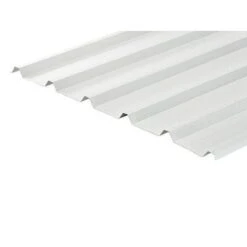 Cladco 32/1000 Box Profile PVC Plastisol Coated 0.7mm Metal Roof Sheet (White) - All Sizes