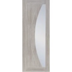 White Grey Salerno Internal Laminate Clear Glass Door